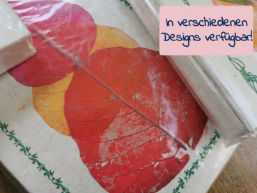 Lokta-Notizbuch Extra Dick | ca. 15x20cm | Bunte Bodhi-Blätter | verschiede Ausführungen